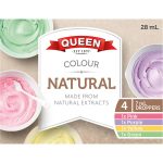 Queen Natural Food Dye Rainbow Colours From Natural Extracts 4 Pack