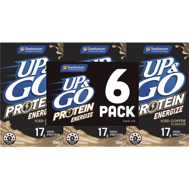 Up & Go Protein Energize Coffee Cartons 250ml X 6 Cartons