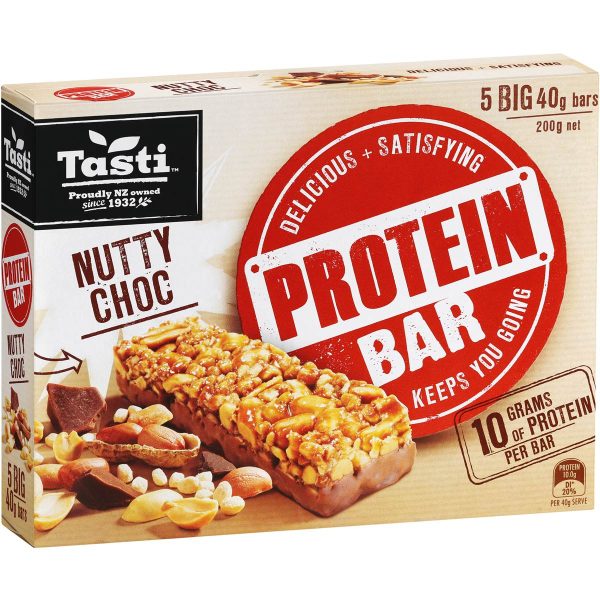 Tasti Protein Bar Nutty Chocolate 5 Snack Bars 200g