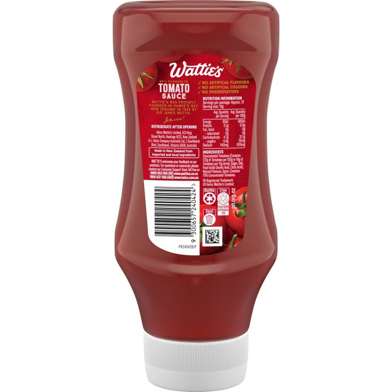 Watties Tomato Sauce NZ Ketchup 560g