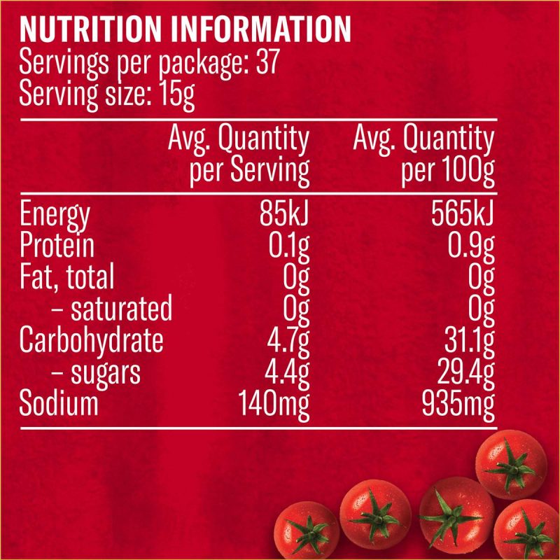 Watties Tomato Sauce NZ Ketchup 560g