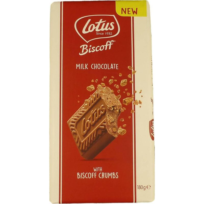 Lotus Biscoff Milk Chocolate With Biscoff Crumbs 180g