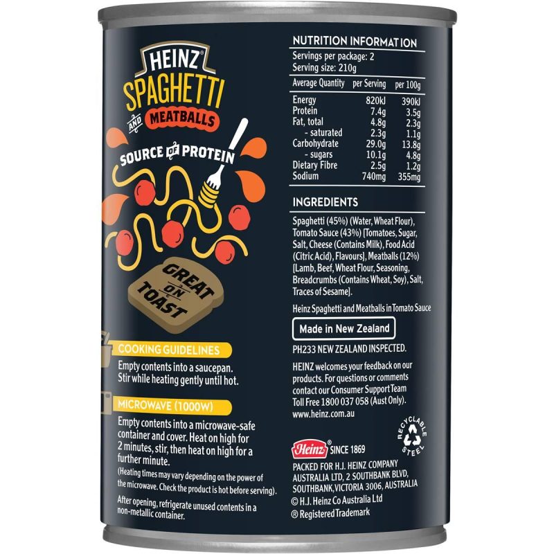 Heinz Spaghetti and Meatballs Can 420g