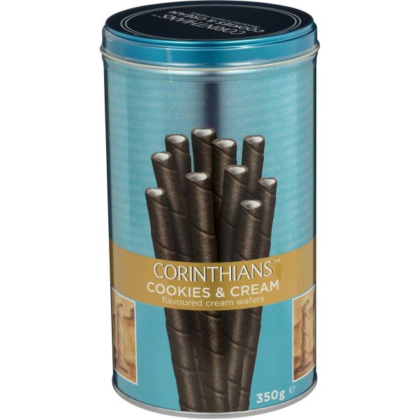 Corinthians Cookies And Cream Wafer Sticks Tub 350g