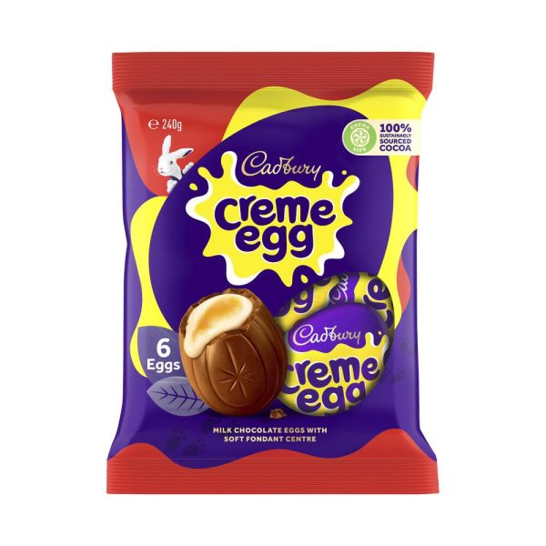 Cadbury Creme Egg Chocolate Easter Eggs Bag 6 Pack 240g