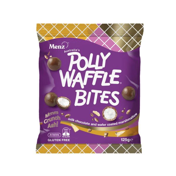 Menz Polly Waffle Chocolate Bites Bag 125g