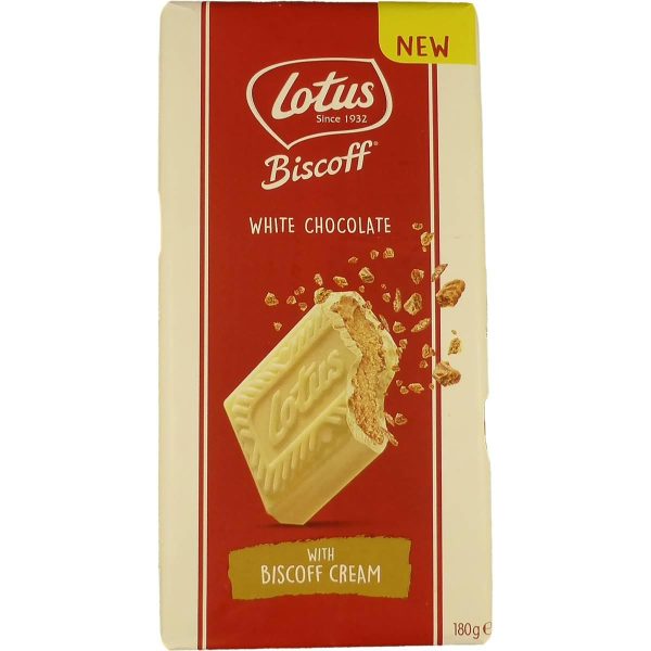 Lotus Biscoff White Chocolate With Biscoff Cream 180g