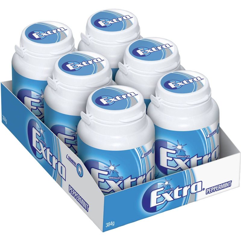 Wrigleys Extra Chewing Gum Peppermint 64g X 6 Bottles