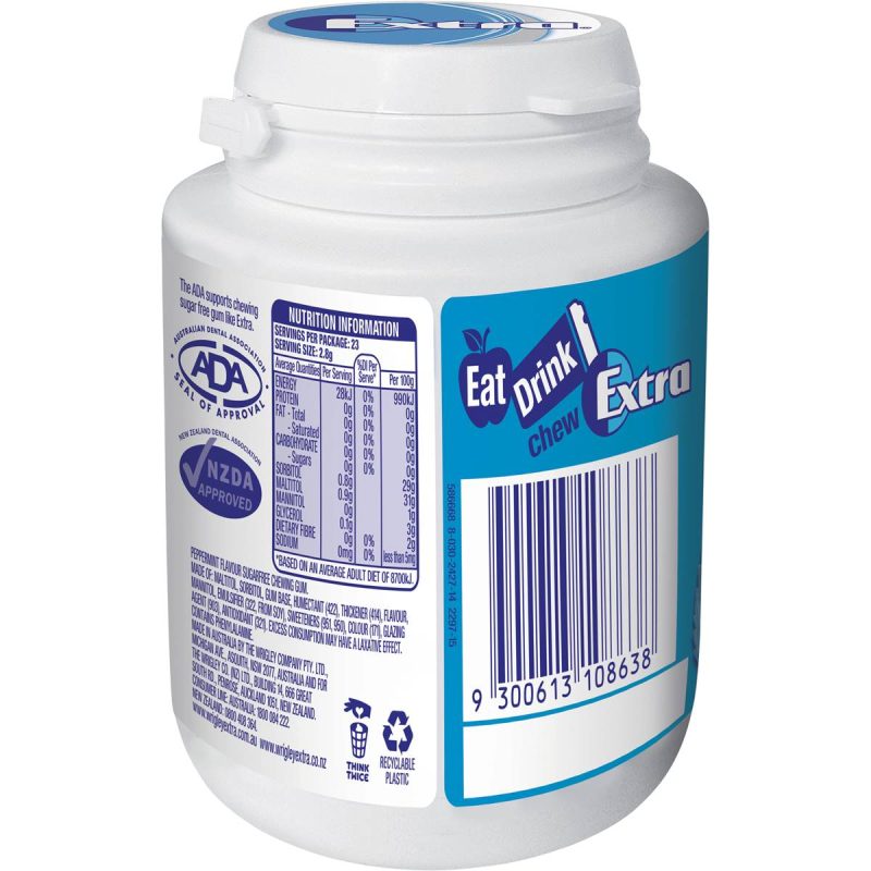 Wrigleys Extra Chewing Gum Peppermint 64g X 6 Bottles
