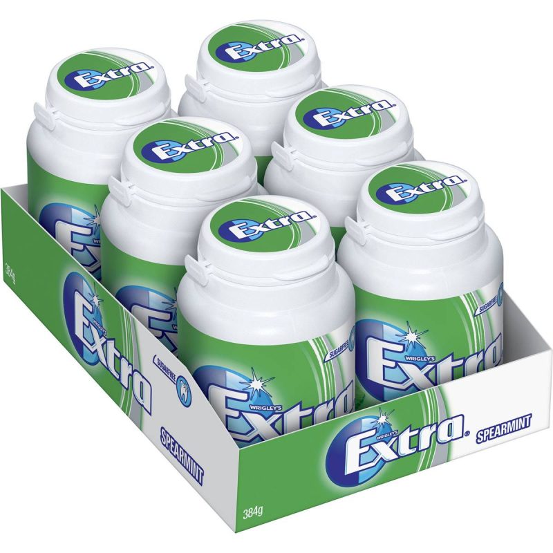 Wrigleys Extra Chewing Gum Spearmint 64g X 6 Bottles