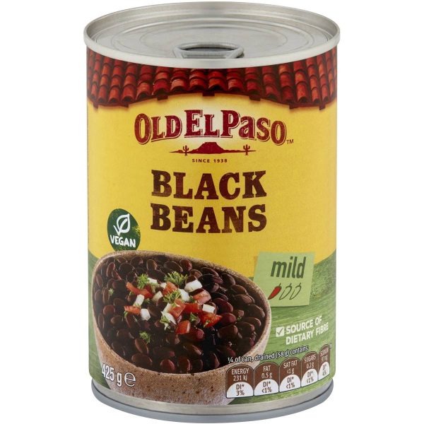 Old El Paso Black Beans Mexican Can 425g