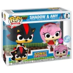 Sonic the Hedgehog Shadow and Amy Rose Flocked Pop! Vinyl 2 Pack