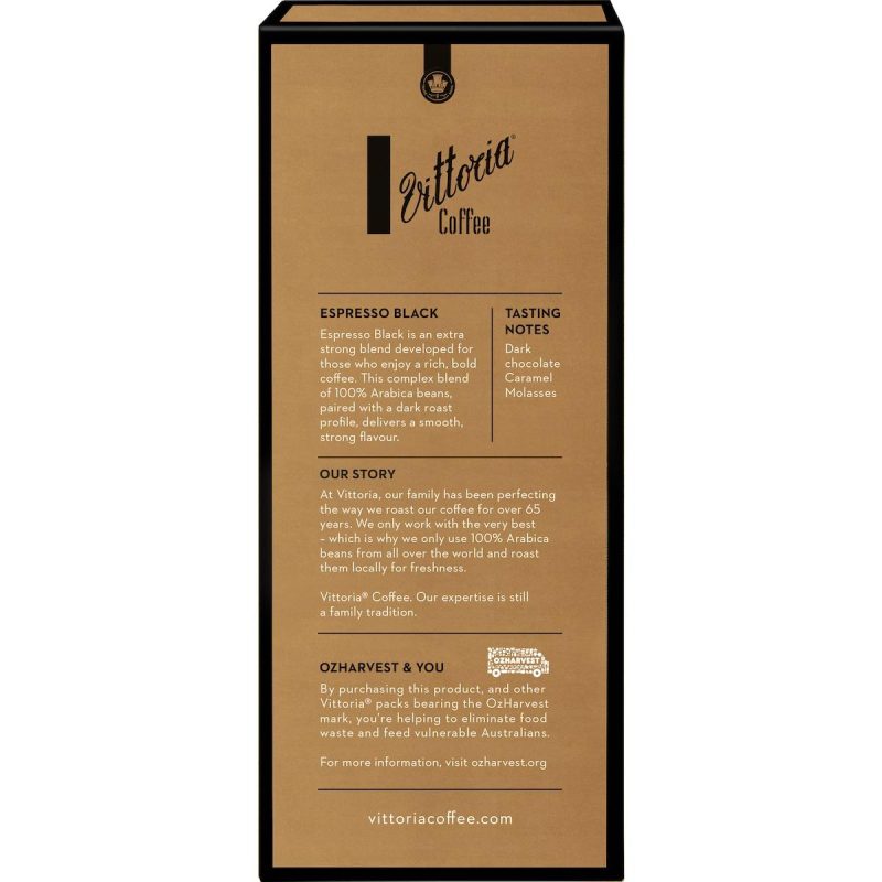 Vittoria Espresso Black Coffee Pods Capsules 10 Pack