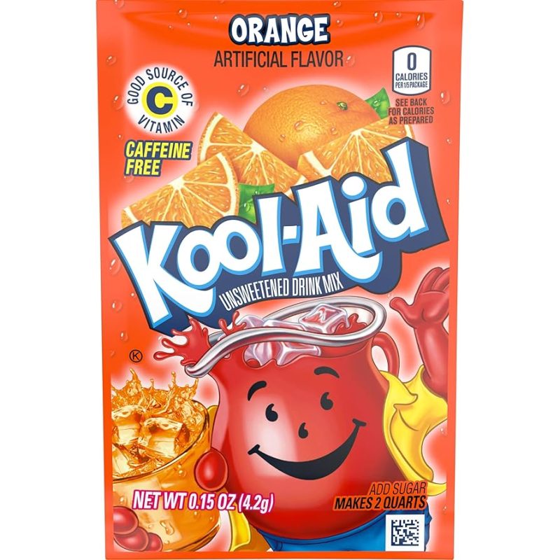Kool Aid Instant Drink Mix Powder Orange Flavour Sachet 3.9g