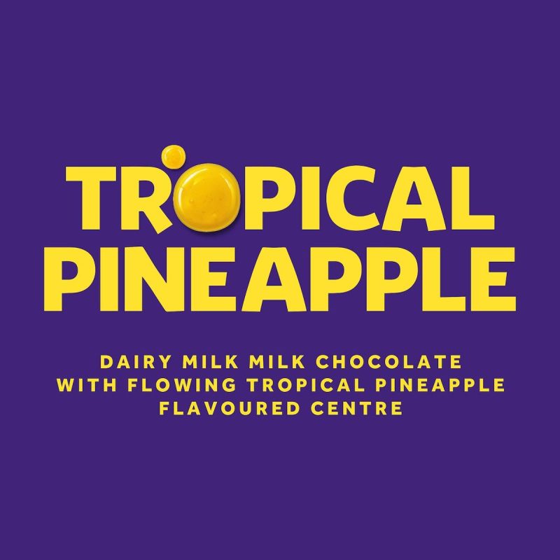 Cadbury Dairy Milk Tropical Pineapple Chocolate Block 180g