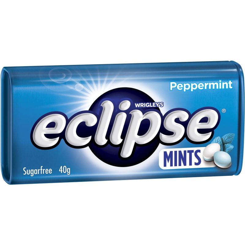 Wrigleys Eclipse Peppermint Mints Tin 40g X 12 Tins