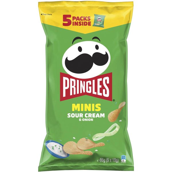 Pringles Minis Sour Cream and Onion Potato Chips Multipack 95g