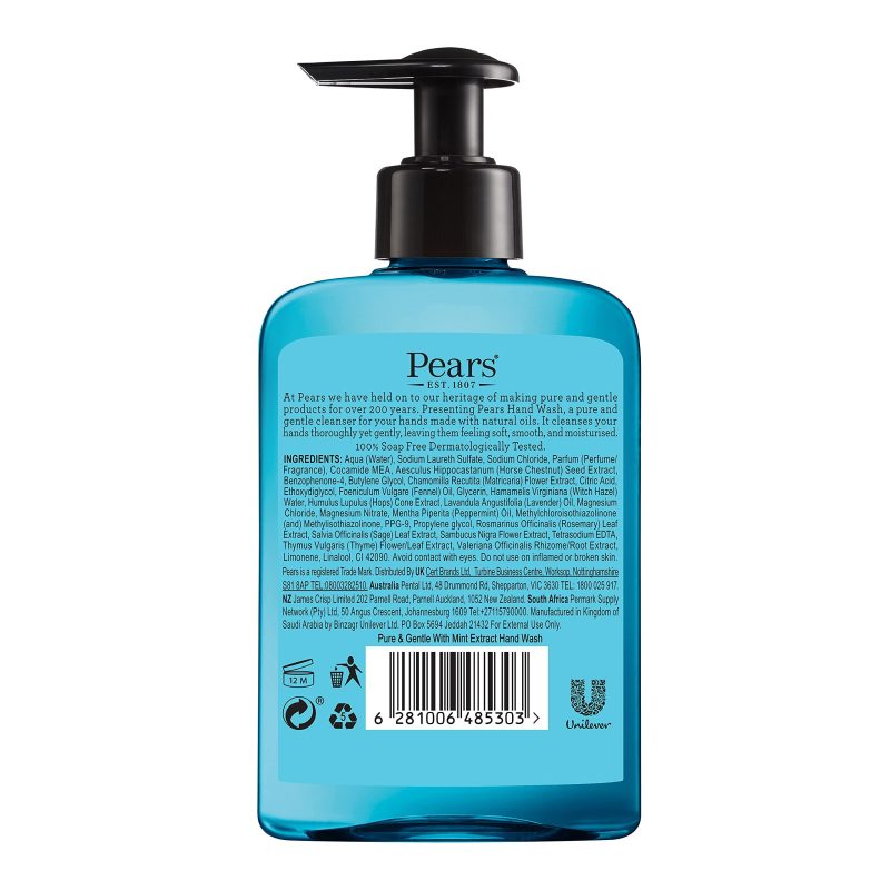 Pears Hand Wash Blue Mint Extract 250ml