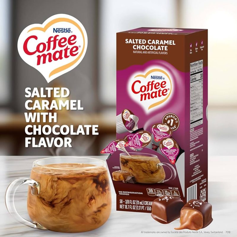 Coffee Mate Liquid Coffee Creamer Salted Caramel Chocolate 50 Pack