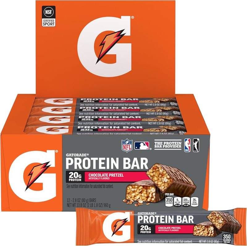 Gatorade Chocolate Pretzel Protein Bars 80g X 12 Bars