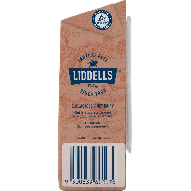Liddells Lactose Free Chocolate Flavoured Milk Carton 250ml X 3 Cartons