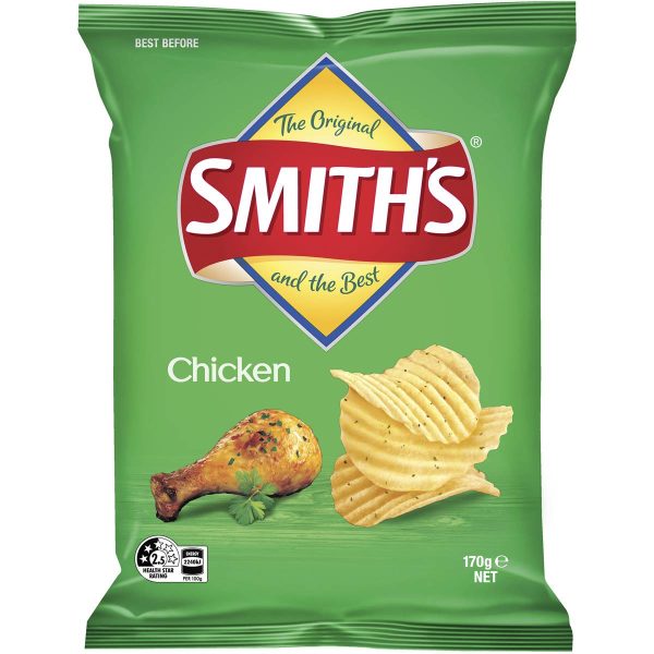Smiths Crinkle Cut Chicken Potato Chips Pack 170g