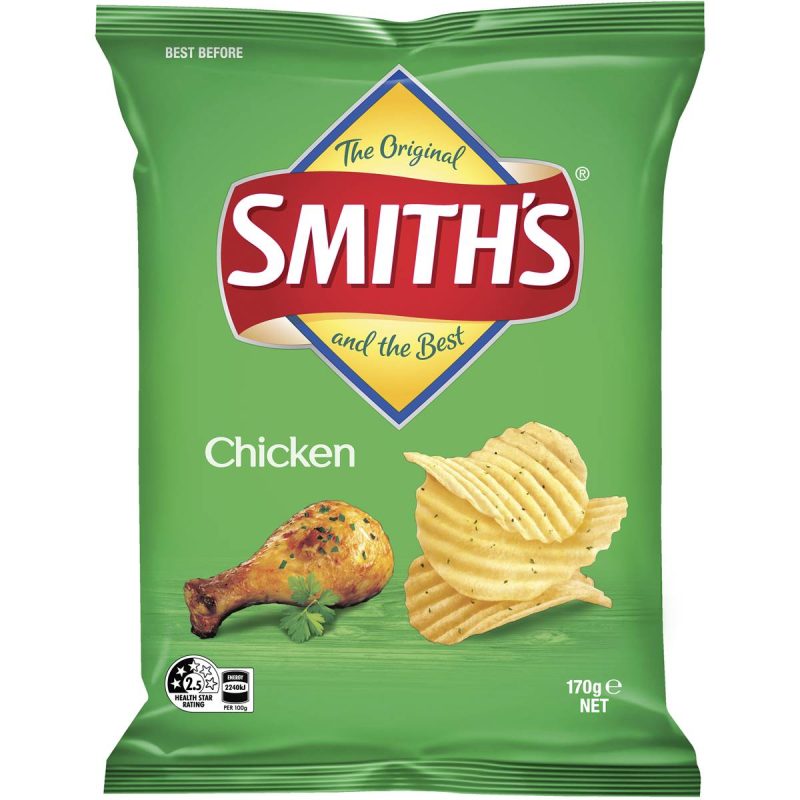 Smiths Crinkle Cut Chicken Potato Chips Pack 170g