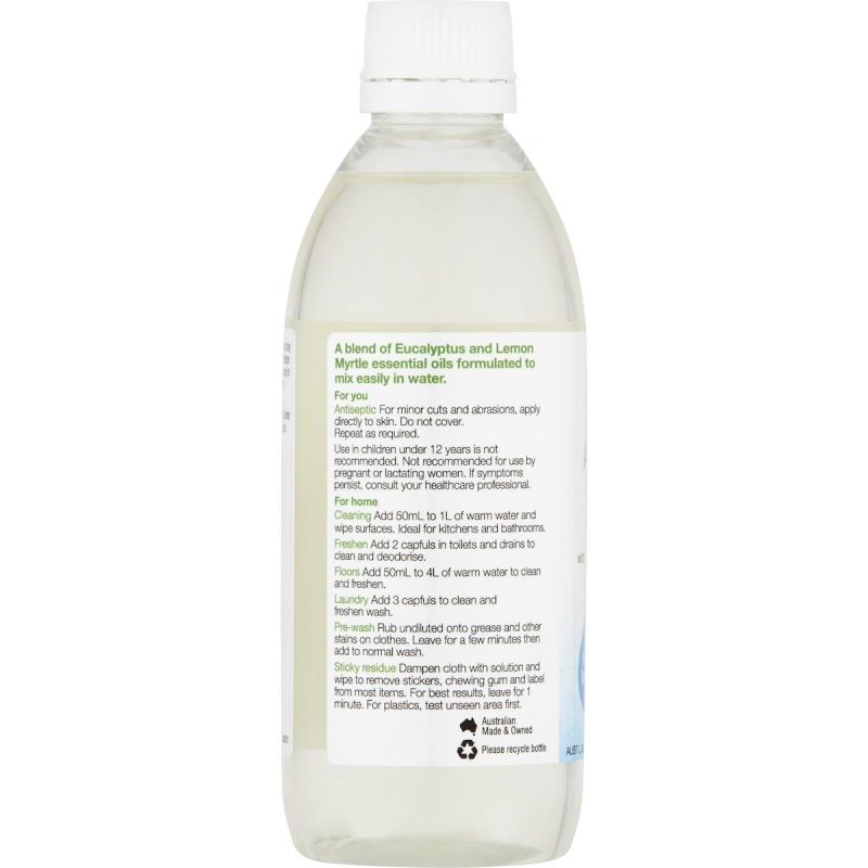 Bosistos Antibacterial Solution Pure Eucalyptus And Lemon Myrtle Oil 250ml