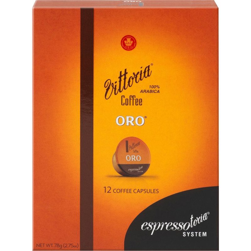 Vittoria Espresso Oro Coffee Pods Capsules 12 Pack