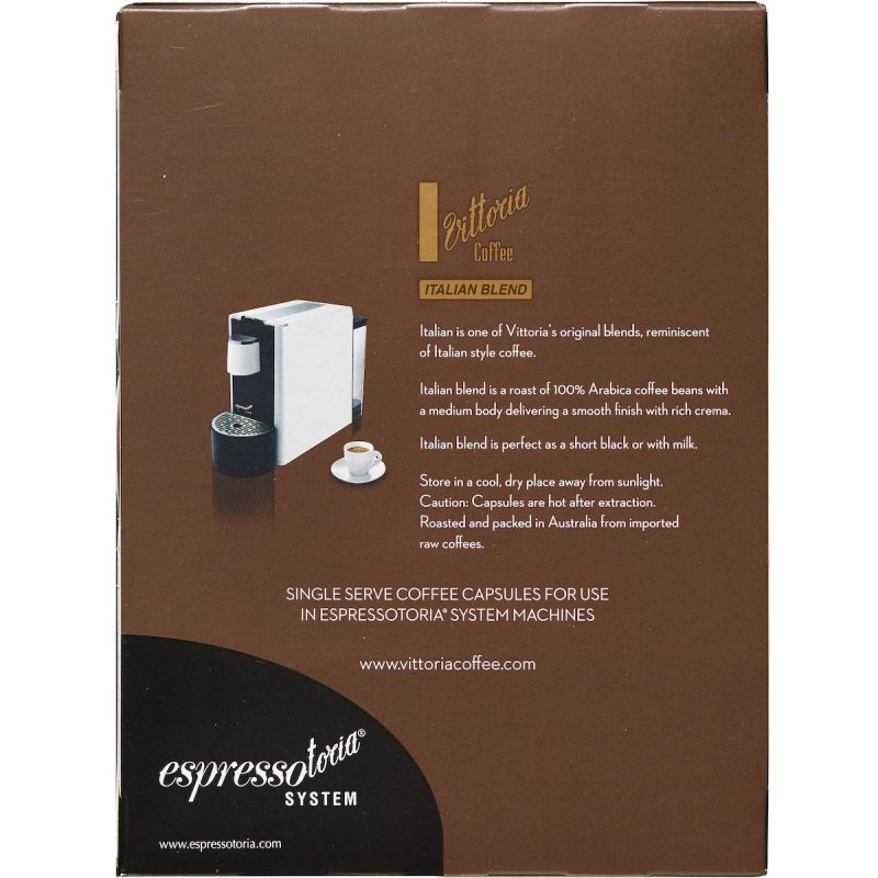 Vittoria Espresso Italian Blend Coffee Pods Capsules 12 Pack