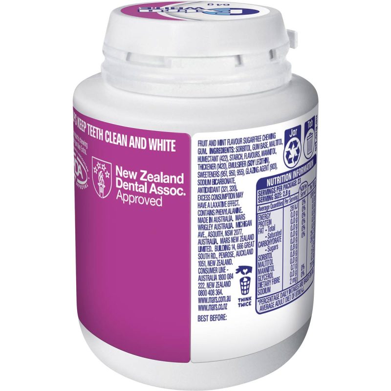 Wrigleys Extra White Chewing Gum Bubblemint 64g X 6 Bottles