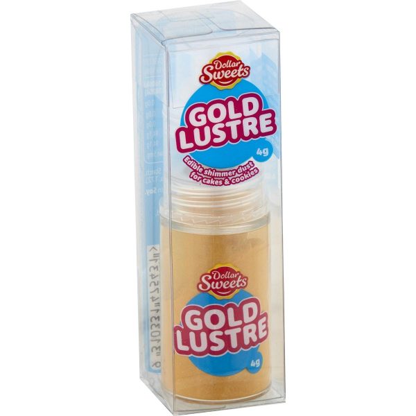 Dollar Sweets Gold Lustre Edible Shimmer Dust For Cakes 4g