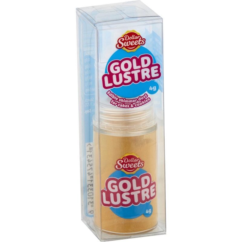 Dollar Sweets Gold Lustre Edible Shimmer Dust For Cakes 4g