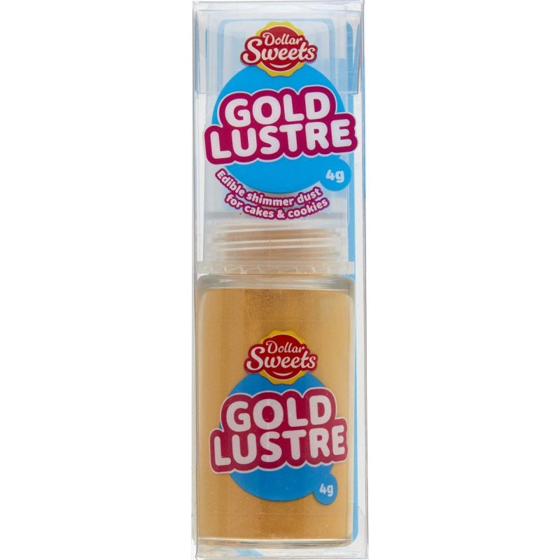 Dollar Sweets Gold Lustre Edible Shimmer Dust For Cakes 4g