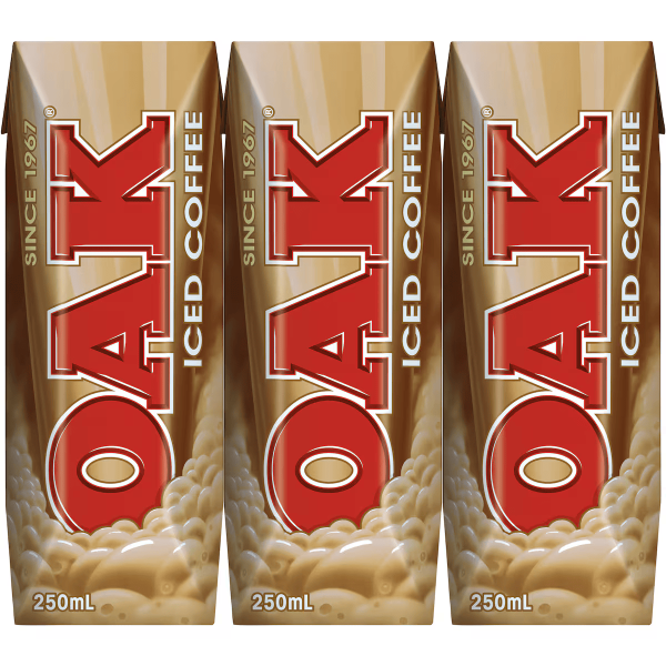 Oak Iced Coffee Flavoured Milk Carton 200ml X 3 Cartons