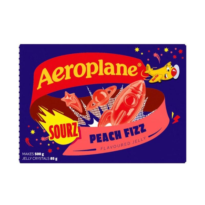 Aeroplane Jelly Sour Peach Fizz Jelly Powder 85g