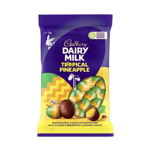 Cadbury Pineapple Chocolate Mini Easter Eggs Pack 118g