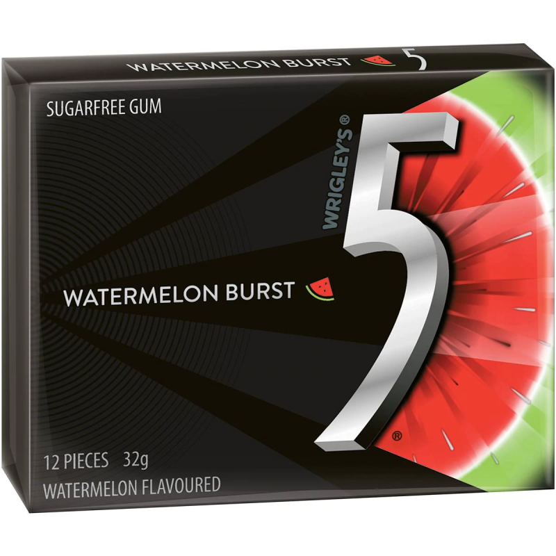 Wrigleys 5Gum Chewing Gum Watermelon Burst 12 Pieces X 12 Pack