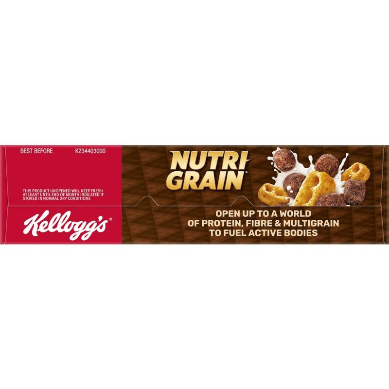 Kelloggs Nutri Grain High Protein Crunch Choc Malt Cereal 500g