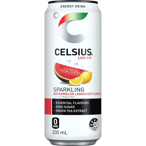 Celsius Watermelon Lemonade Energy Drink Can 330ml