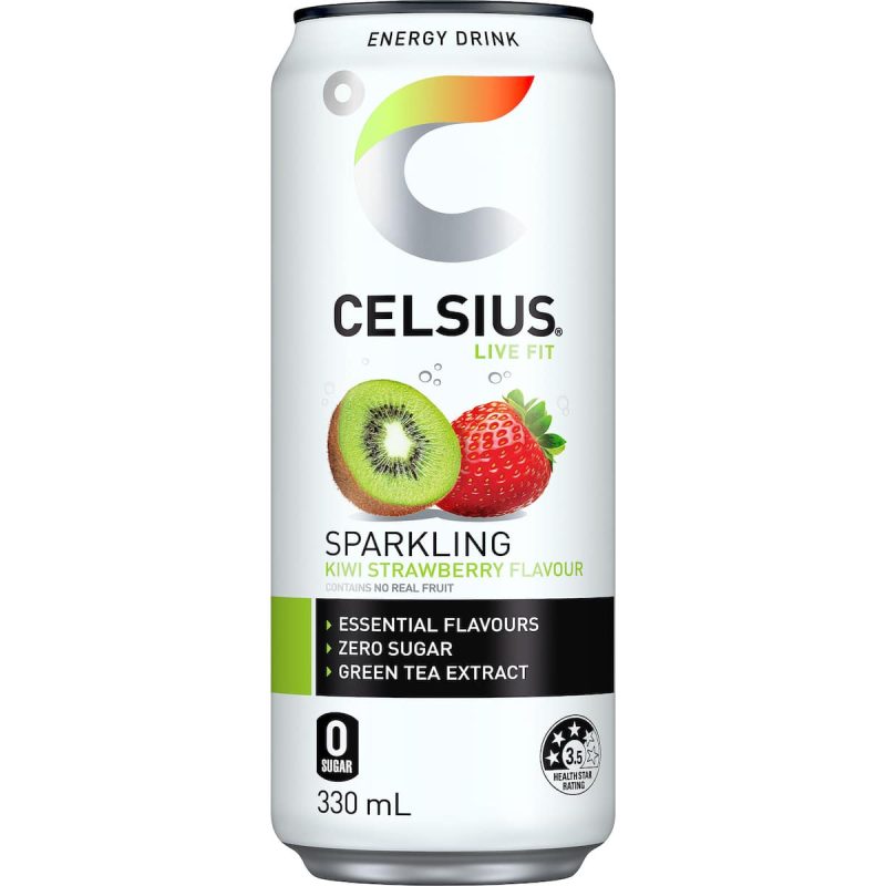 Celsius Kiwi Strawberry Energy Drink Can 330ml