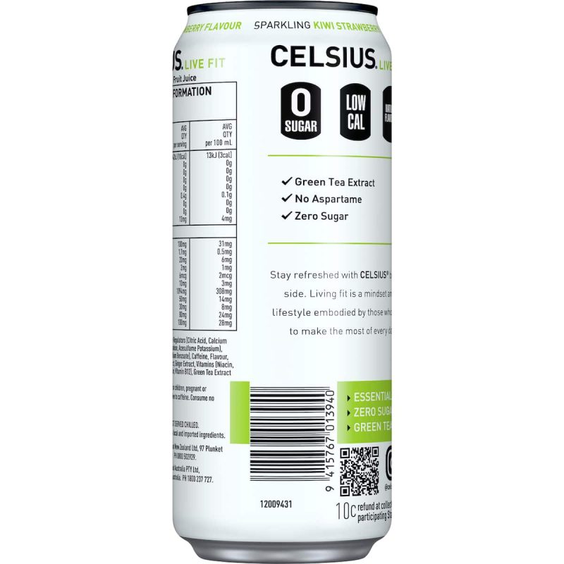 Celsius Kiwi Strawberry Energy Drink Can 330ml