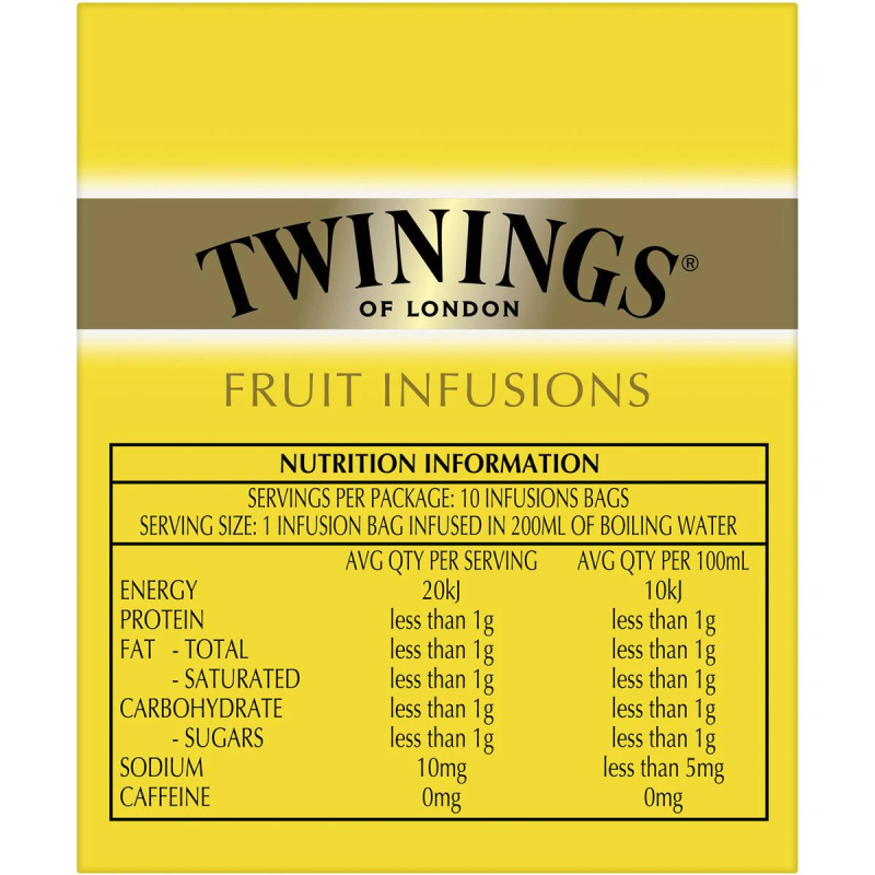 Twinings Lemon Twist Tea Bags 10 Pack