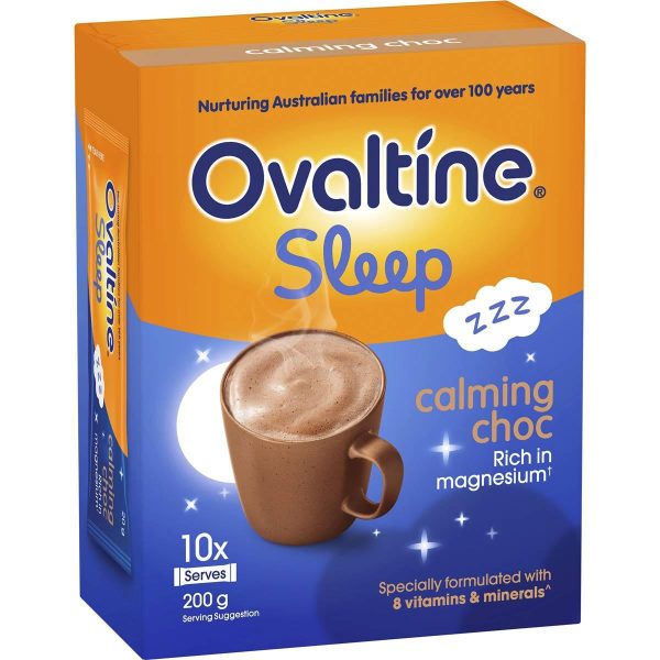 Ovaltine Sleep Calming Chocolate Drink Milk Powder Sachets 10 Pack