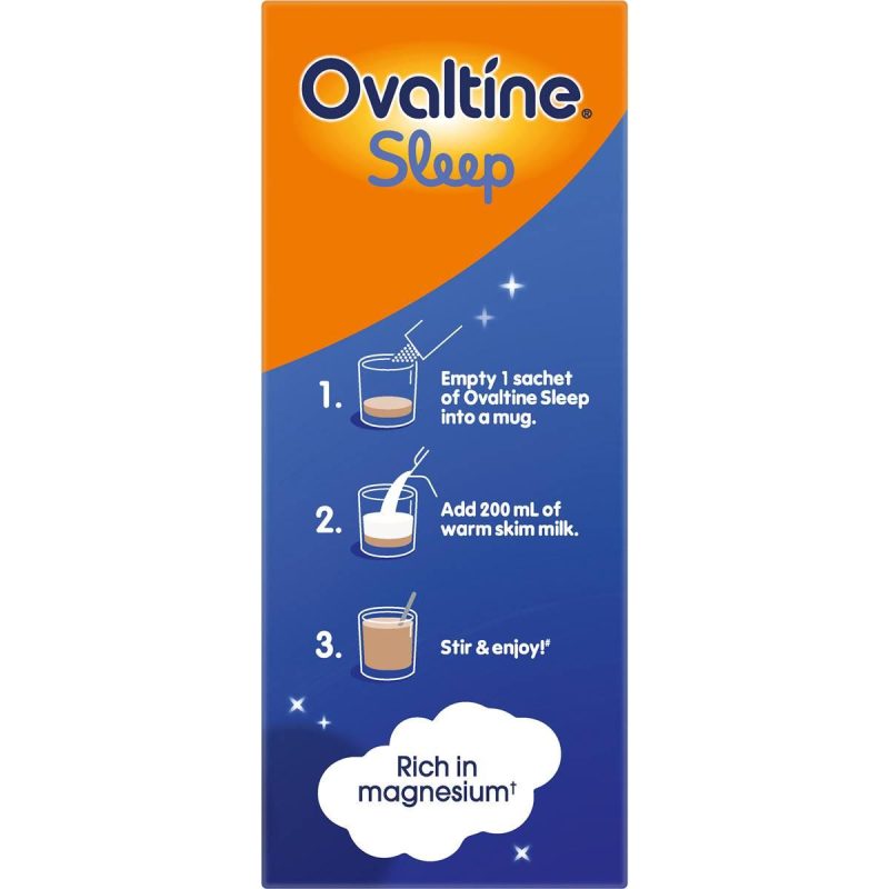 Ovaltine Sleep Calming Chocolate Drink Milk Powder Sachets 10 Pack