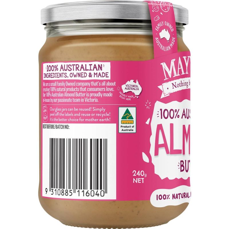 Mayvers Australian Almond Butter Spread 240g