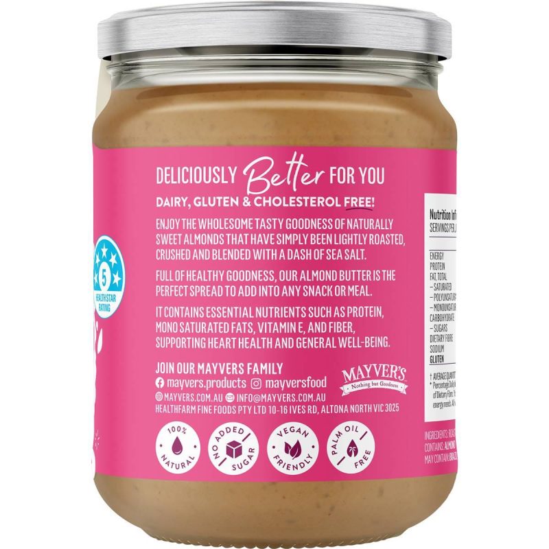 Mayvers Australian Almond Butter Spread 240g