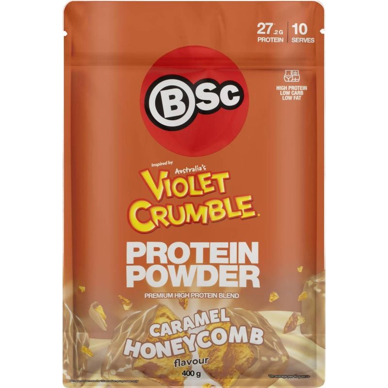 BSC Violet Crumble Caramel Honeycomb Protein Powder 400g