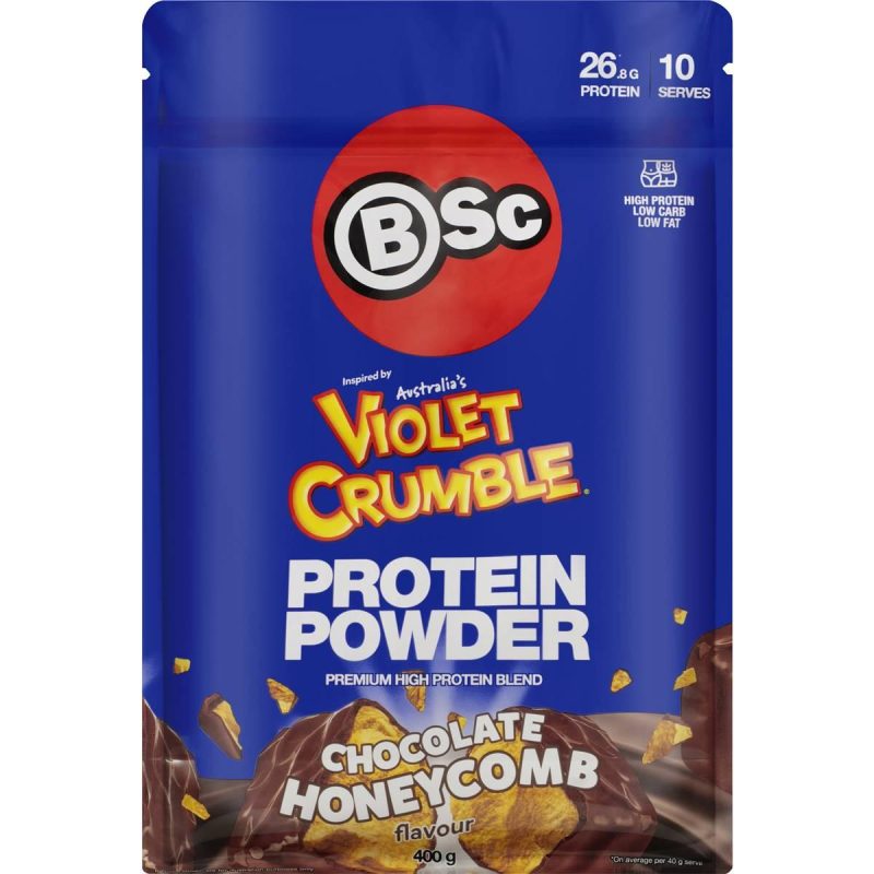 BSC Violet Crumble Chocolate Honeycomb Protein Powder 400g