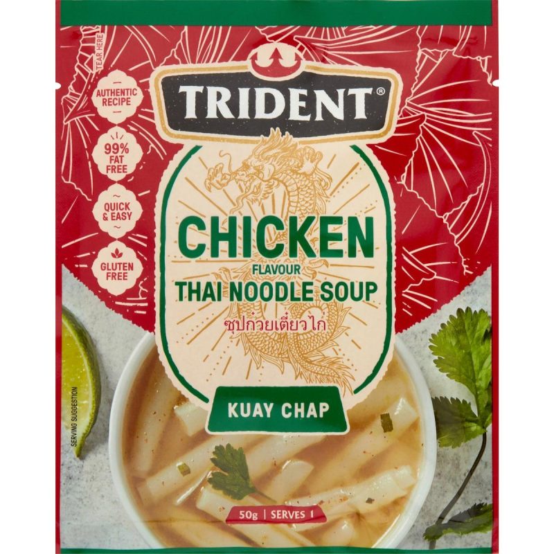 Trident Chicken Flavour Thai Noodle Soup Pack 50g X 5 Packs